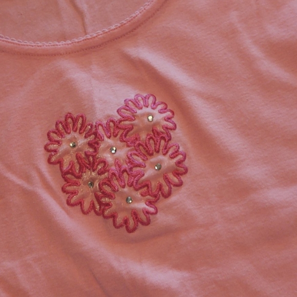 Adonna Short Sleeve Pink Flowered Capri PJ M - Picture 4 of 12